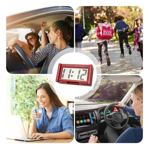 Planet Gates Mini Digital Clock Large Screen Car Dashboard Electronic Clock Self-adhesive Mini Clock Durable Car Clock For Truck Dashboard