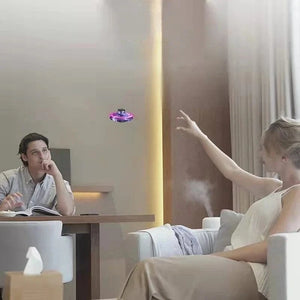 Planet Gates Mini Drone LED UFO Fingertip flying machine induction gyroscope Decompression adult children's toys