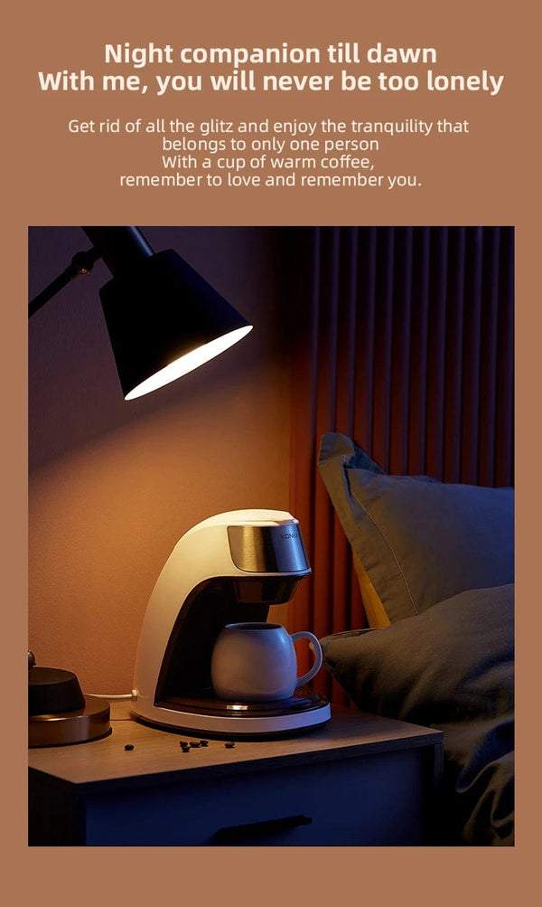 Planet Gates Mini Electric Drip Coffee Maker American Drip Coffee Maker One Button Operation Coffee Maker Coffee Tools