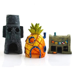 Planet Gates MINI Fish Tank Aquarium Landscaping Decoration Landscape Cartoon Pineapple House Resin Ornaments Floating Home Ornaments