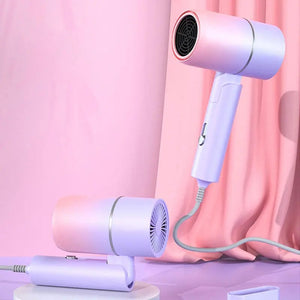Planet Gates MIni Folding Hairdryer 220V-240V 750W with Carrying Bag Hot Air Anion Hair Care for Home Travel Hair Dryer Dormitory Blow Drier