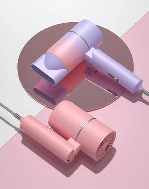 Planet Gates MIni Folding Hairdryer 220V-240V 750W with Carrying Bag Hot Air Anion Hair Care for Home Travel Hair Dryer Dormitory Blow Drier