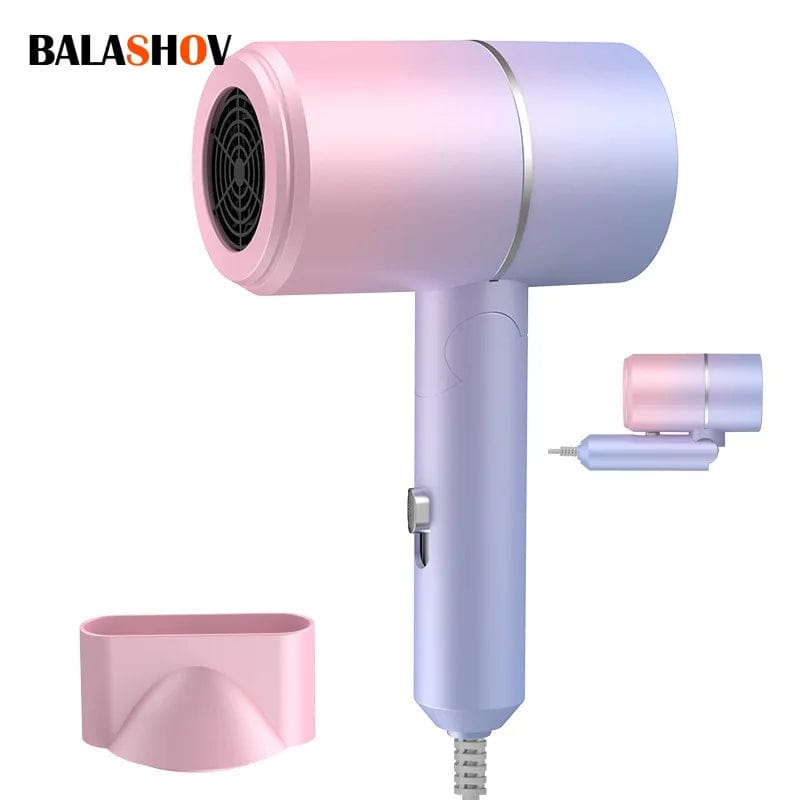Planet Gates MIni Folding Hairdryer 220V-240V 750W with Carrying Bag Hot Air Anion Hair Care for Home Travel Hair Dryer Dormitory Blow Drier