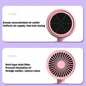 Planet Gates MIni Folding Hairdryer 220V-240V 750W with Carrying Bag Hot Air Anion Hair Care for Home Travel Hair Dryer Dormitory Blow Drier