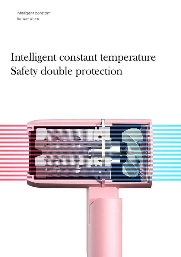 Planet Gates MIni Folding Hairdryer 220V-240V 750W with Carrying Bag Hot Air Anion Hair Care for Home Travel Hair Dryer Dormitory Blow Drier