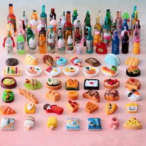 Planet Gates Mini Food Drinks Barbies Accessories Miniature items Fit For 1:12 Doll House Kitchen Ornaments Dolls Party Drink Baby Toys Gifts