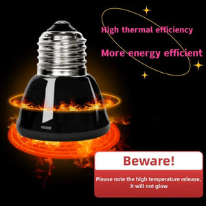 Planet Gates Mini Infrared Ceramic Heating Lamp, Heat Emitter Light Bulb, Pet Reptile, Tortoise Terrapin, Small Pets, 20W, 40W, 60W, 80W