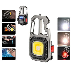 Planet Gates Mini LED Flashlight Portable Work Light Pocket Keychains Flashlight USB Rechargeable For Outdoor Camping Small Lights