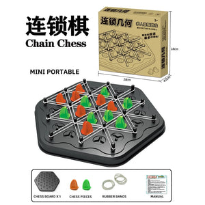 Planet Gates Mini model / CHINA Chain Triangle Chess Game Triggle Rubber Band Game Educational Interactive Game Battle Set For Family Party Gift