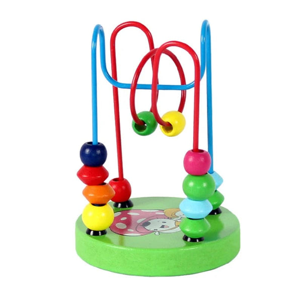 Planet Gates Mini Montessori Wooden Toys Kids Circles Bead Wire Maze Roller Coaster Toddler Early Educational Puzzles Toy for Children infant