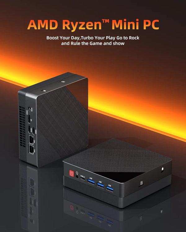 Planet Gates Mini PC Computer Gaming AMD Ryzen7 5825U 4800H 5800H 4500U Pocket Dual HDMI LAN WIFI6 BT5.2 NUC Office Desk Computer DDR4 NVMe