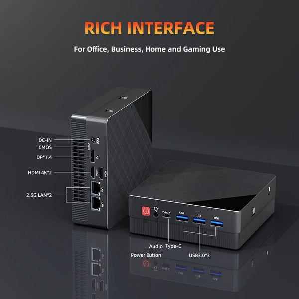 Planet Gates Mini PC Computer Gaming AMD Ryzen7 5825U 4800H 5800H 4500U Pocket Dual HDMI LAN WIFI6 BT5.2 NUC Office Desk Computer DDR4 NVMe
