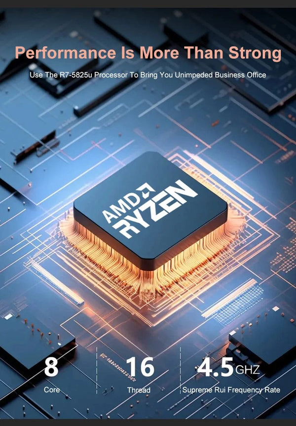 Planet Gates Mini PC Computer Gaming AMD Ryzen7 5825U 4800H 5800H 4500U Pocket Dual HDMI LAN WIFI6 BT5.2 NUC Office Desk Computer DDR4 NVMe