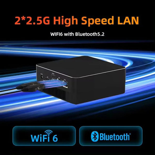 Planet Gates Mini PC Computer Gaming AMD Ryzen7 5825U R5 4500U Pocket Dual HDMI LAN WIFI6 4800H 5800H NUC Office DDR4 NVMe Four Display