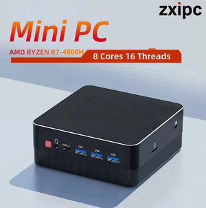 Planet Gates Mini PC Computer Gaming AMD Ryzen7 5825U R5 4500U Pocket Dual HDMI LAN WIFI6 4800H 5800H NUC Office DDR4 NVMe Four Display