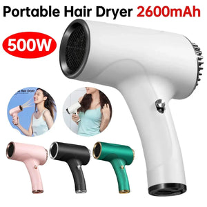 Planet Gates Mini Portable Hair Dryer  2600mAh USB Rechargeable  Powerful Wireless Anion Handy  Blow Dryer  Professional Hair Dryer
