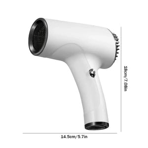 Planet Gates Mini Portable Hair Dryer  2600mAh USB Rechargeable  Powerful Wireless Anion Handy  Blow Dryer  Professional Hair Dryer
