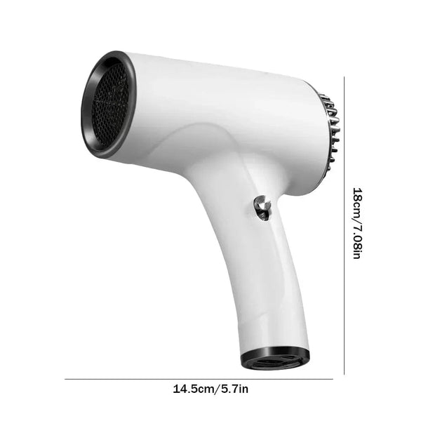 Planet Gates Mini Portable Hair Dryer  2600mAh USB Rechargeable  Powerful Wireless Anion Handy  Blow Dryer  Professional Hair Dryer