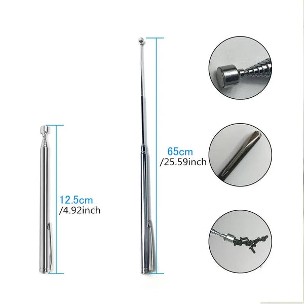Planet Gates Mini Portable Telescopic Magnetic Magnet Pen Handy Tool Capacity For Picking Up Nut Bolt Extendable Pickup Rod Stick