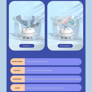 Planet Gates Mini Portable Washing Machines USB Rotating Turbo Fruit Kitchen Ultrasonic Dishwasher For Clothes Home Travel Remote Control 세탁기