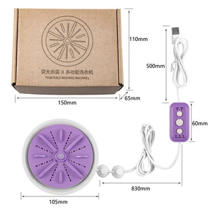 Planet Gates Mini Portable Washing Machines USB Rotating Turbo Fruit Kitchen Ultrasonic Dishwasher For Clothes Home Travel Remote Control 세탁기