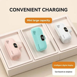 Planet Gates Mini Power Bank 2000/5000mAh Built Cable Portable Mobile Charger Fast Charger Spare Battery Capsule Power bank For iPhone Type-C
