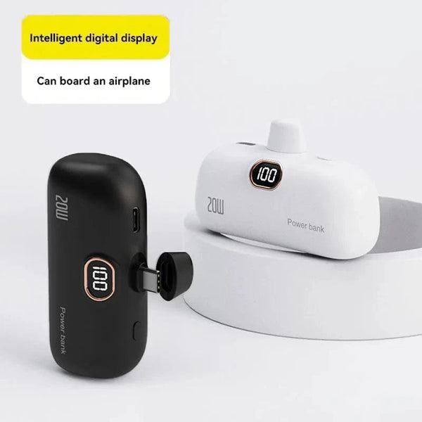 Planet Gates Mini Power Bank 2000/5000mAh Built Cable Portable Mobile Charger Fast Charger Spare Battery Capsule Power bank For iPhone Type-C