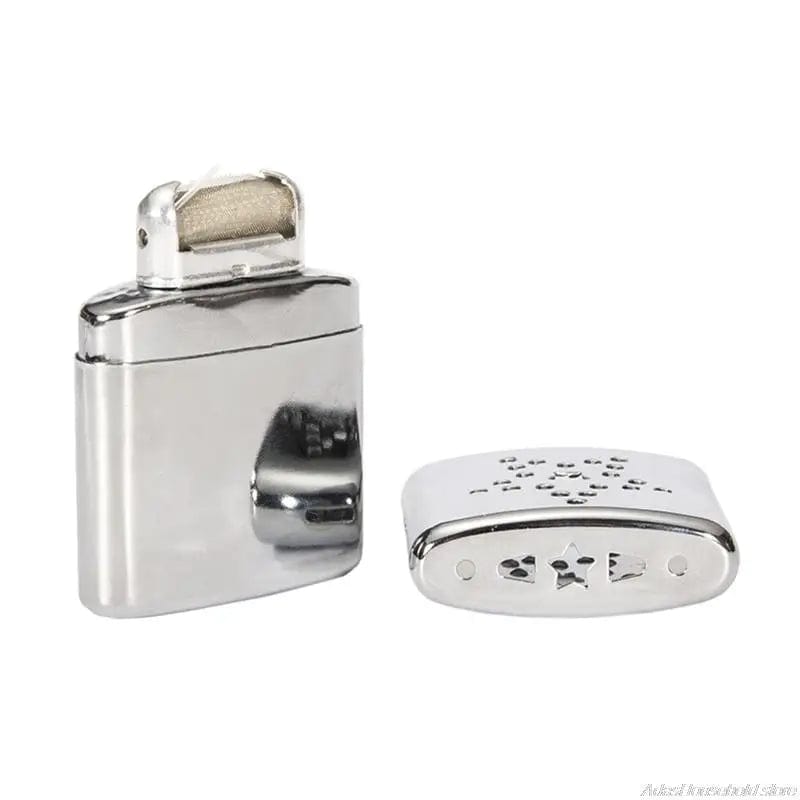 Planet Gates Mini Refillable Pocket Heater Mini Reusable Hand Warmer Zinc Alloy Small Warmer Burner for Camping Skiing Fishing Hiking de20 21