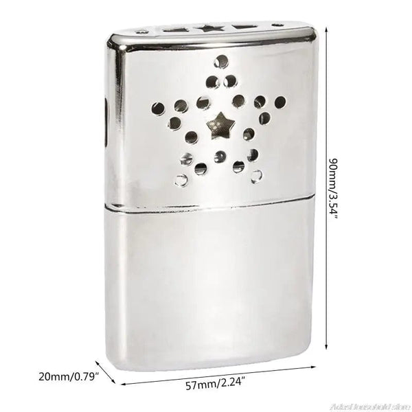 Planet Gates Mini Refillable Pocket Heater Mini Reusable Hand Warmer Zinc Alloy Small Warmer Burner for Camping Skiing Fishing Hiking de20 21