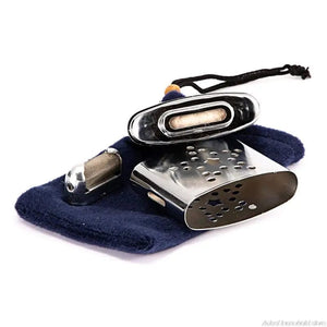 Planet Gates Mini Refillable Pocket Heater Mini Reusable Hand Warmer Zinc Alloy Small Warmer Burner for Camping Skiing Fishing Hiking de20 21