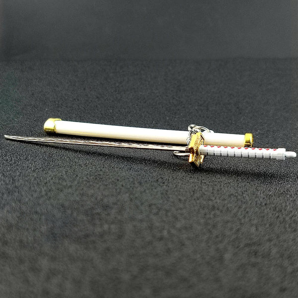 Planet Gates Mini Roronoa Zoro Samurai Sword Keychain Anime Scabbard Key Ring Katana Buckle Key Chain for men women Cosplay Toy Jewelry Gift