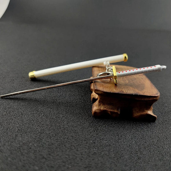 Planet Gates Mini Roronoa Zoro Samurai Sword Keychain Anime Scabbard Key Ring Katana Buckle Key Chain for men women Cosplay Toy Jewelry Gift