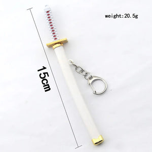 Planet Gates Mini Roronoa Zoro Samurai Sword Keychain Anime Scabbard Key Ring Katana Buckle Key Chain for men women Cosplay Toy Jewelry Gift
