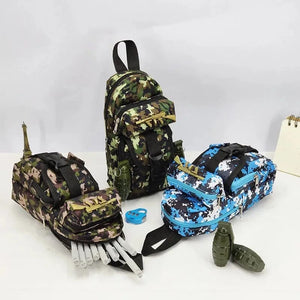 Planet Gates Mini schoolbag camouflage pencil case School stationery storage bag Military backpack pen case Boy pencil bag Student pen bag