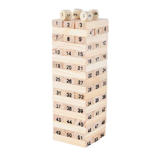 Planet Gates Mini size 54Pcs Building Blocks Toy Funny Mini Wooden Tower Hardwood Domino Stacker Extract Montessori Educational Game for Children Gifts