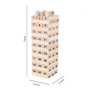 Planet Gates Mini size 54Pcs Building Blocks Toy Funny Mini Wooden Tower Hardwood Domino Stacker Extract Montessori Educational Game for Children Gifts