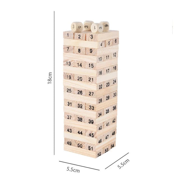 Planet Gates Mini size 54Pcs Building Blocks Toy Funny Mini Wooden Tower Hardwood Domino Stacker Extract Montessori Educational Game for Children Gifts