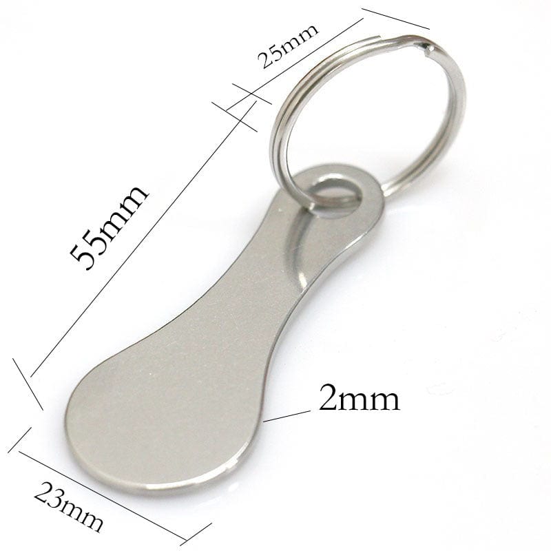 Planet Gates Mini Stainless Steel Key Ring, Shopping Trolley Tokens Small Aldi Quarter Holder Keychain For Grocery Shopping Cart
