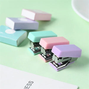 Planet Gates Mini Stapler for Paper File Metal Stapler Set with 500pcs 10# Staples Cute Stationerys Kits School Office Binding Supplies