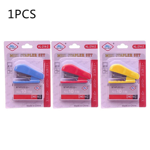 Planet Gates Mini Stapler Kit Portable Stapler Kawaii Office Supplies Accessories for Kids Students Built-in Staple Pins Remover