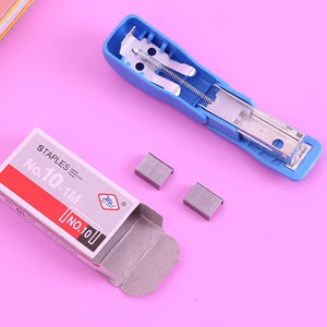 Planet Gates Mini Stapler Kit Portable Stapler Kawaii Office Supplies Accessories for Kids Students Built-in Staple Pins Remover