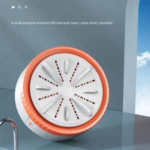 Planet Gates Mini Washing Machine Portable USB Rotating Turbo Fruit Ultrasonic Dishwasher For Clothes Home Kitchen Travel Remote Control