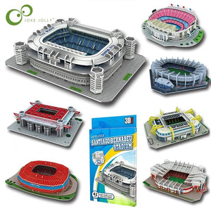 Planet Gates Miniature Football Field 3D DIY Puzzle World Famous Stadiums Models Football Game Peripheral Toys Fans Birthday Toys Gifts DDJ