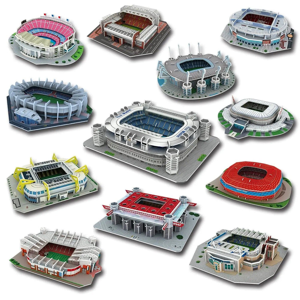 Planet Gates Miniature Football Field 3D DIY Puzzle World Famous Stadiums Models Football Game Peripheral Toys Fans Birthday Toys Gifts DDJ
