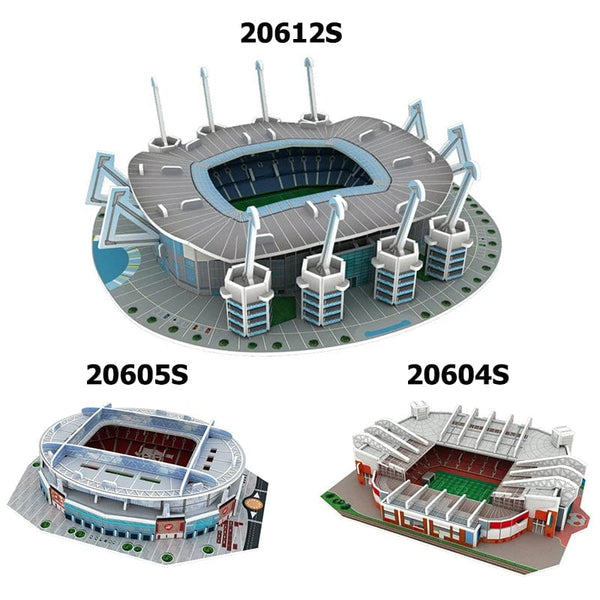 Planet Gates Miniature Football Field 3D DIY Puzzle World Famous Stadiums Models Football Game Peripheral Toys Fans Birthday Toys Gifts DDJ