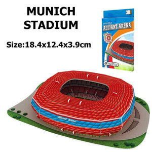Planet Gates Miniature Football Field 3D DIY Puzzle World Famous Stadiums Models Football Game Peripheral Toys Fans Birthday Toys Gifts DDJ