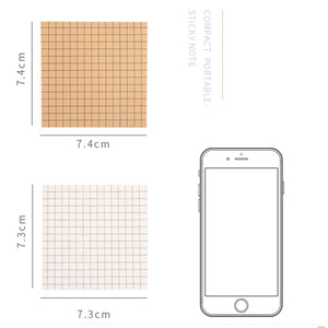 Planet Gates Minimalist Sticky Notes Grid/Lined/Blank Note Pad Memo Pad Weekly Plan Diary Note Stationery