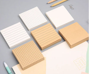Planet Gates Minimalist Sticky Notes Grid/Lined/Blank Note Pad Memo Pad Weekly Plan Diary Note Stationery