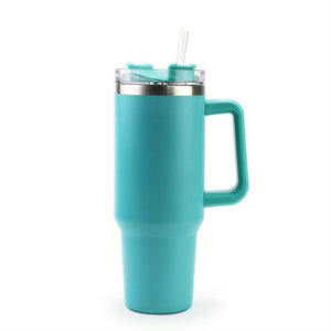 Planet Gates Mint Green / 40oz 1pc 40 Oz Tumbler With Lid And Straw, 18/8 Stainless Steel Vacuum Insulated Travel Mug, Thermal & Lced Coffee Cup, Double Wall Leak-proof Sports Water Bottle For Hot And Cold Drinks