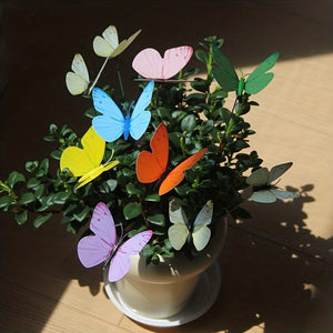 Planet Gates Mixed color / 10pcs 10pcs Butterfly Garden Stake, Plastic Yard Sign With Stake For Garden Decor, Halloween Decor, Fall Decor, Wedding